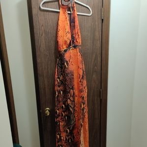 Tropical orange backless